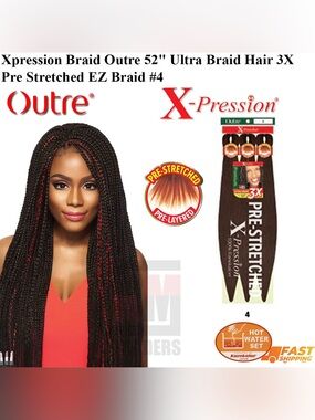 X-Pression Pre-Stretched Ultra Braid 52" - #4